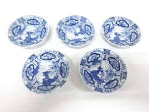 古伊万里　染付　芙蓉手　豆皿　5客